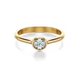 Pierścionek zaręczynowy złoty z diamentem AJPZ_090